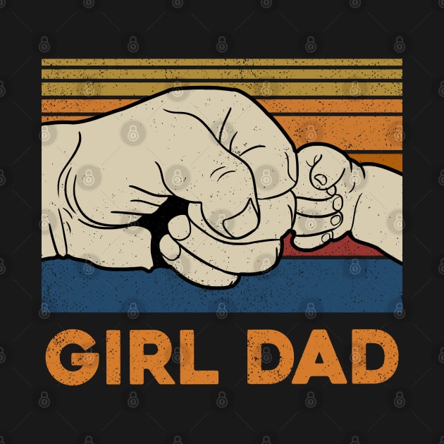 Vintage Retro Girl Dad Fathers Day Gift by snnt