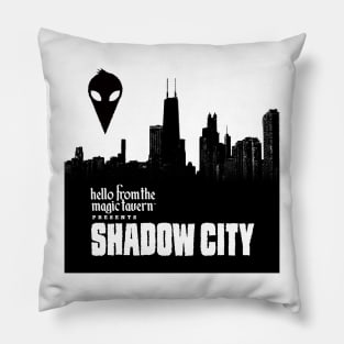 Shadow City B&W Pillow