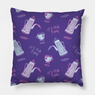 Its Tea Time Patterns Pillow