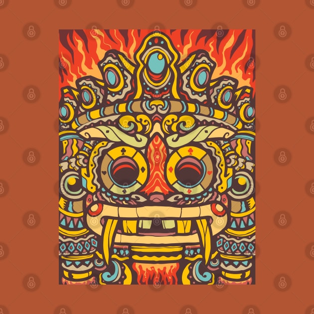 Aztec Warrior Grin by machmigo