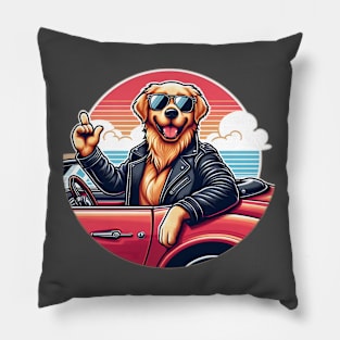 Golden Retriever Cool Boyfriend Pillow