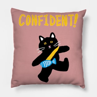 confident cat Pillow