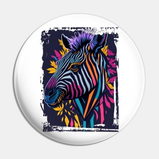 Zebra wpap pop art Pin