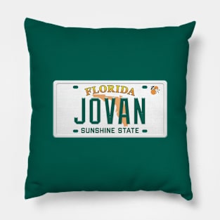 Jovan License Plate - FL Pillow