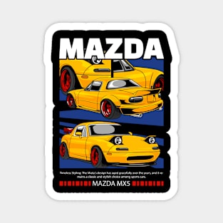 Yellow Miata Magnet