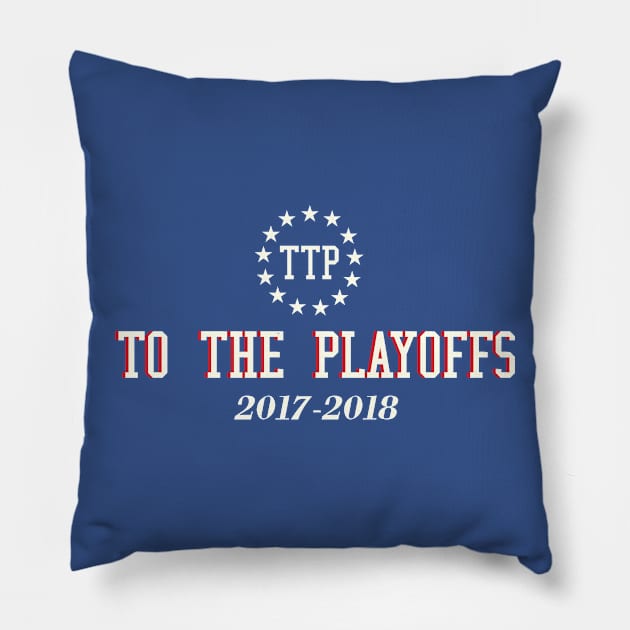 To The Playoffs (Blue) Pillow by srodgers