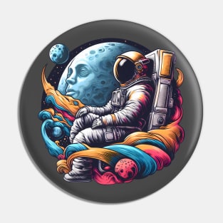 Astronaut's Moonlight Reverie Pin