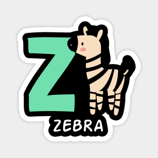 Zebra Alphabet Z funny Magnet