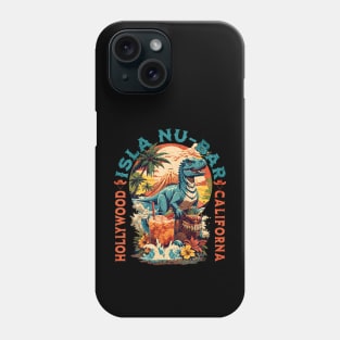 The dinosaur Tiki Isla Nu Bar Tropical Ddrinks Hollywood California Phone Case