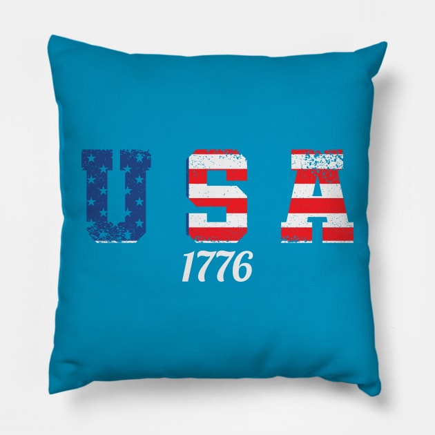 USA 1776 Flag Pillow by Poppa's Designs