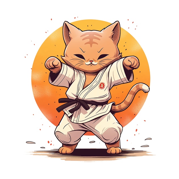 karate cat by piratesnow