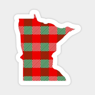 MN xmas plaid Magnet