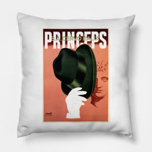 PRINCEPS Cervo Italia 1934 MENS HAT Advertisement by Xanti Schawinski Vintage Art Deco Pillow