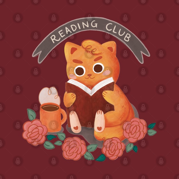 Cozy Cat Reading by awesomesaucebysandy