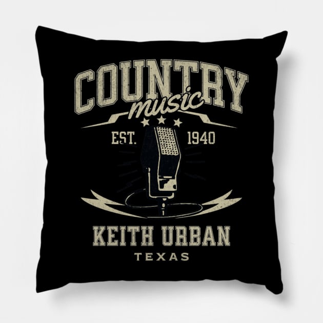 country music microphone singer  v2 Pillow by fajarbaru