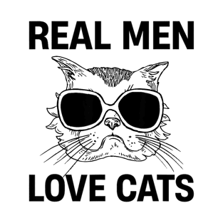 Chemise Real Men Love Cats Chemise Cat Dad T-Shirt