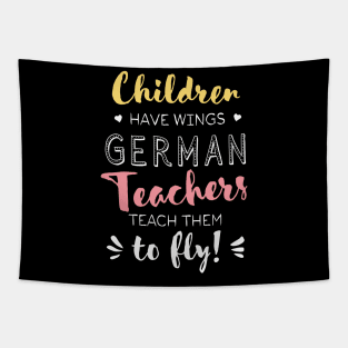 German Teacher Gifts - Beautiful Wings Quote Tapestry