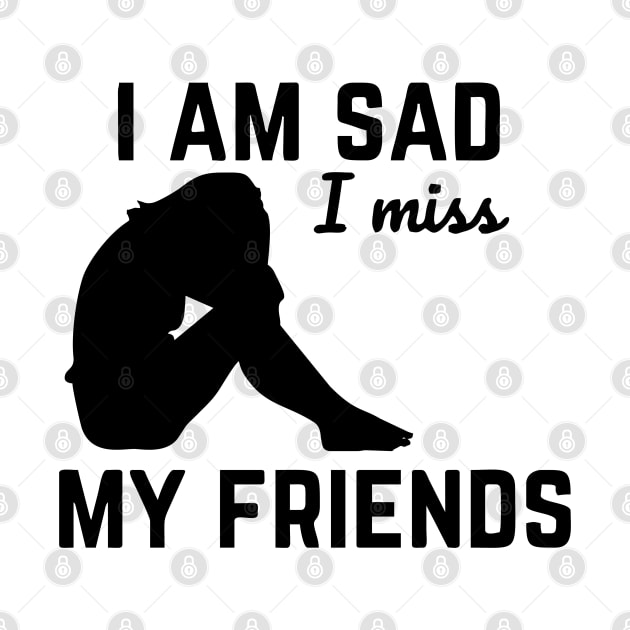 i am sad i miss my friends by Vortex.Merch