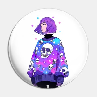 Anime Dreamer Sad Girl Pin