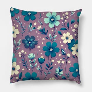 Purple Floral Pillow