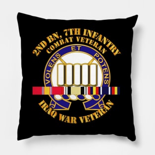 2nd Bn, 7th Infantry - Iraq Vet  w SVC Ribbons Pillow