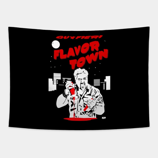 Flavor Town: A Fieri to Grill For Tapestry by sinistergrynn