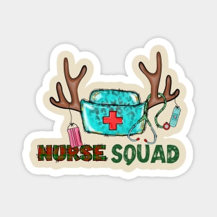 funny Reindeer nurse squad christmas gift Magnet