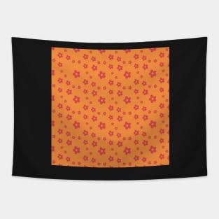 pink + orange retro daisies Tapestry