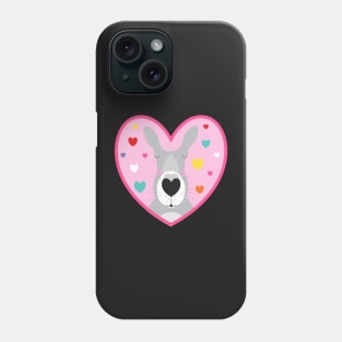 kissing kangaroo heart Phone Case