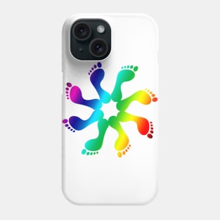 Colorful foot pinwheel Phone Case