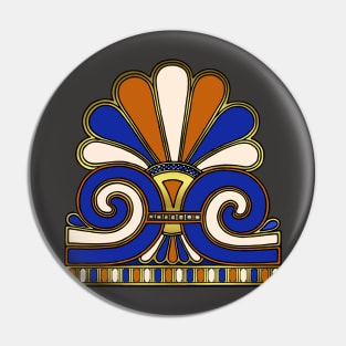 Greek shield decorative pattern Pin