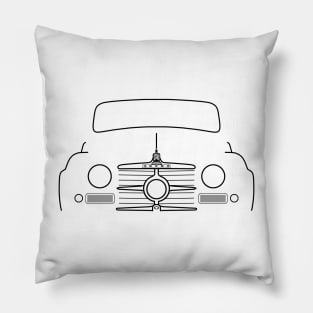 Rover P4 75 Cyclops 1950s British classic car black outline graphic Pillow