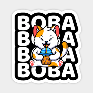 Boba Cat Magnet