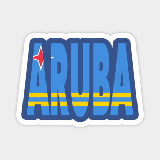 Aruba - Flag overlay on ARUBA Magnet