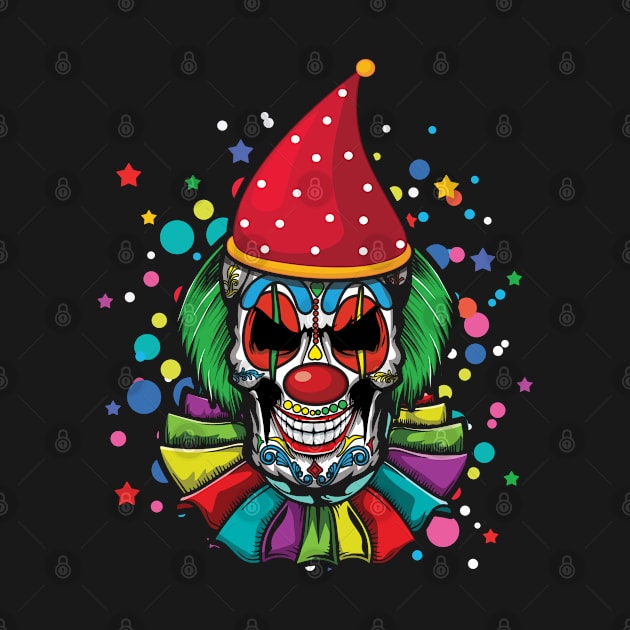 Dia De Los Muertos Creepy Clown Carnival Party by CrissWild