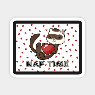 Nap Time Ferret Magnet