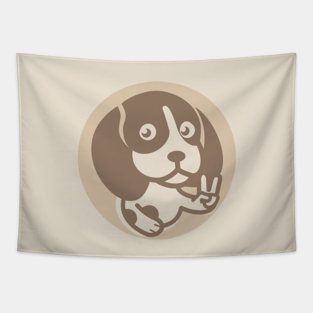 Beagle Yay Tapestry by Johnitees