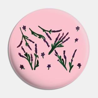 Lavender Flowers Pin