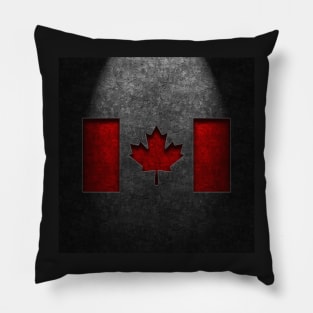 Canadian Flag Stone Texture Repost Pillow