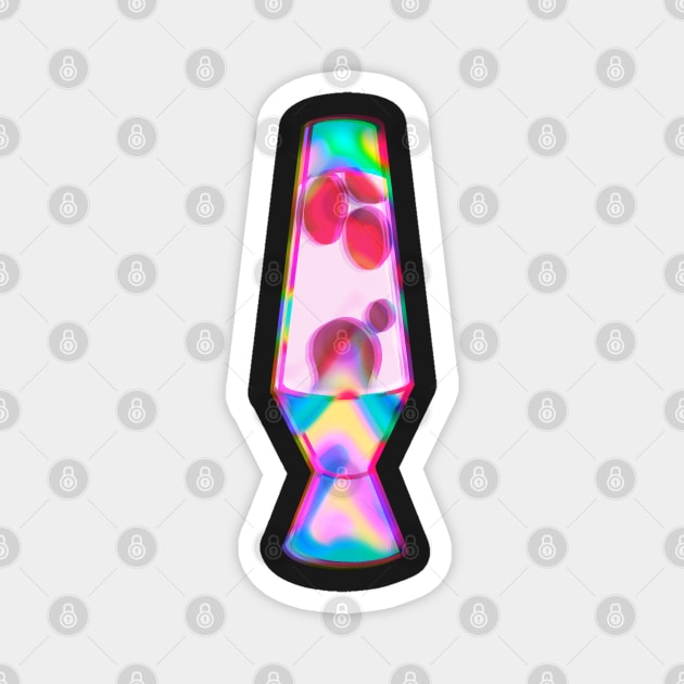 Retro Holographic lava lamp magnet Magnet by KO-of-the-self