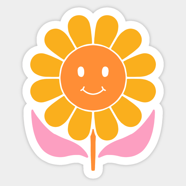 Smiley Flower Sticker – Cozy Drip Clothing