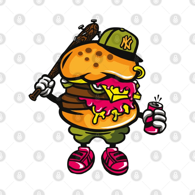 BURGER ATTACK by WOOF SHIRT by WOOFSHIRT