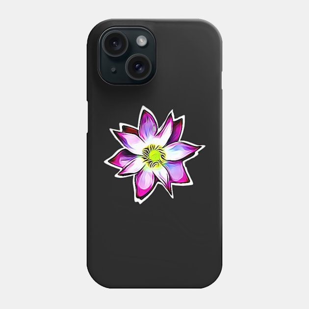 Pink Lotus Flower Art Phone Case by BubbleMench