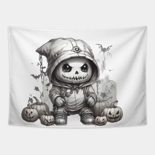 Pumpkin Halloween funny Tapestry