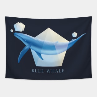 Blue Whale - Beautifully Styled Oceanic Mammal Tapestry