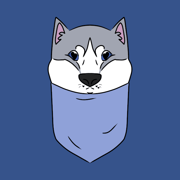 Cute Husky in the Pocket by HugSomeNettles