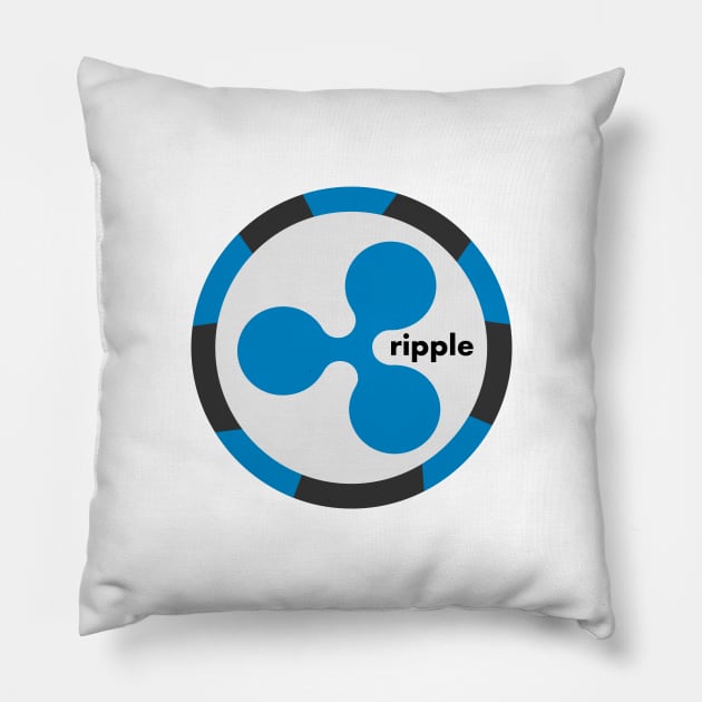 Ripple Cryptocurrency Pillow by yayo99