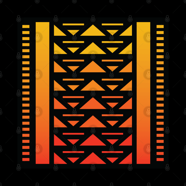 “Dimensional Flow” - V.4 Orange - (Geometric Art) (Dimensions) - Doc Labs by Doc Labs