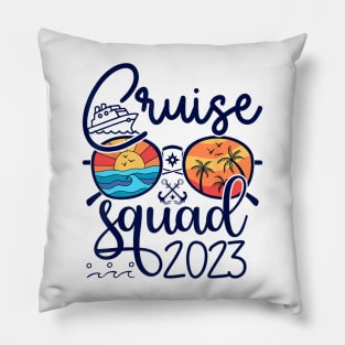 Cruise Squad 2023 Vacation Matching Family Group Squad Pillow