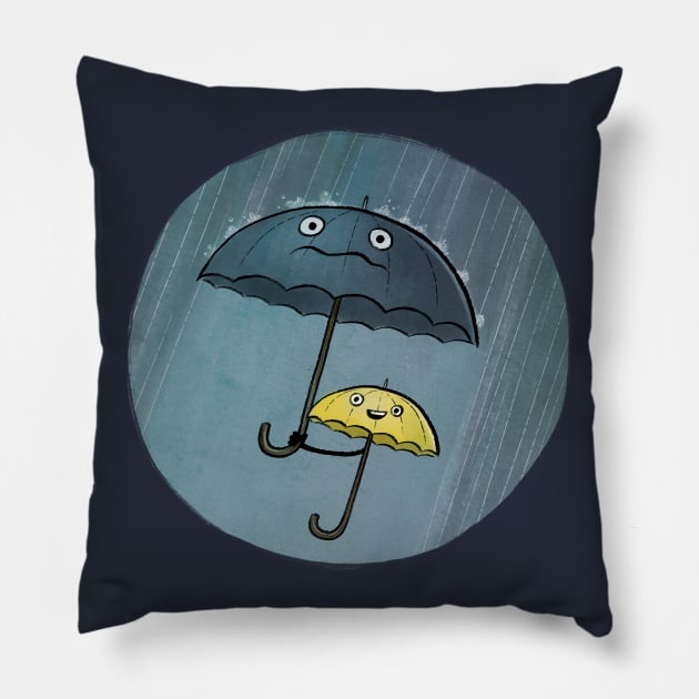 Umbrella Umbrella Pillow by pavstudio